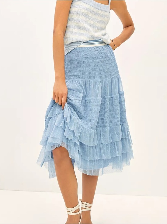 Maeve Dresses & Skirts - Women’s MAEVE tulle light blue midi skirt- Size XS